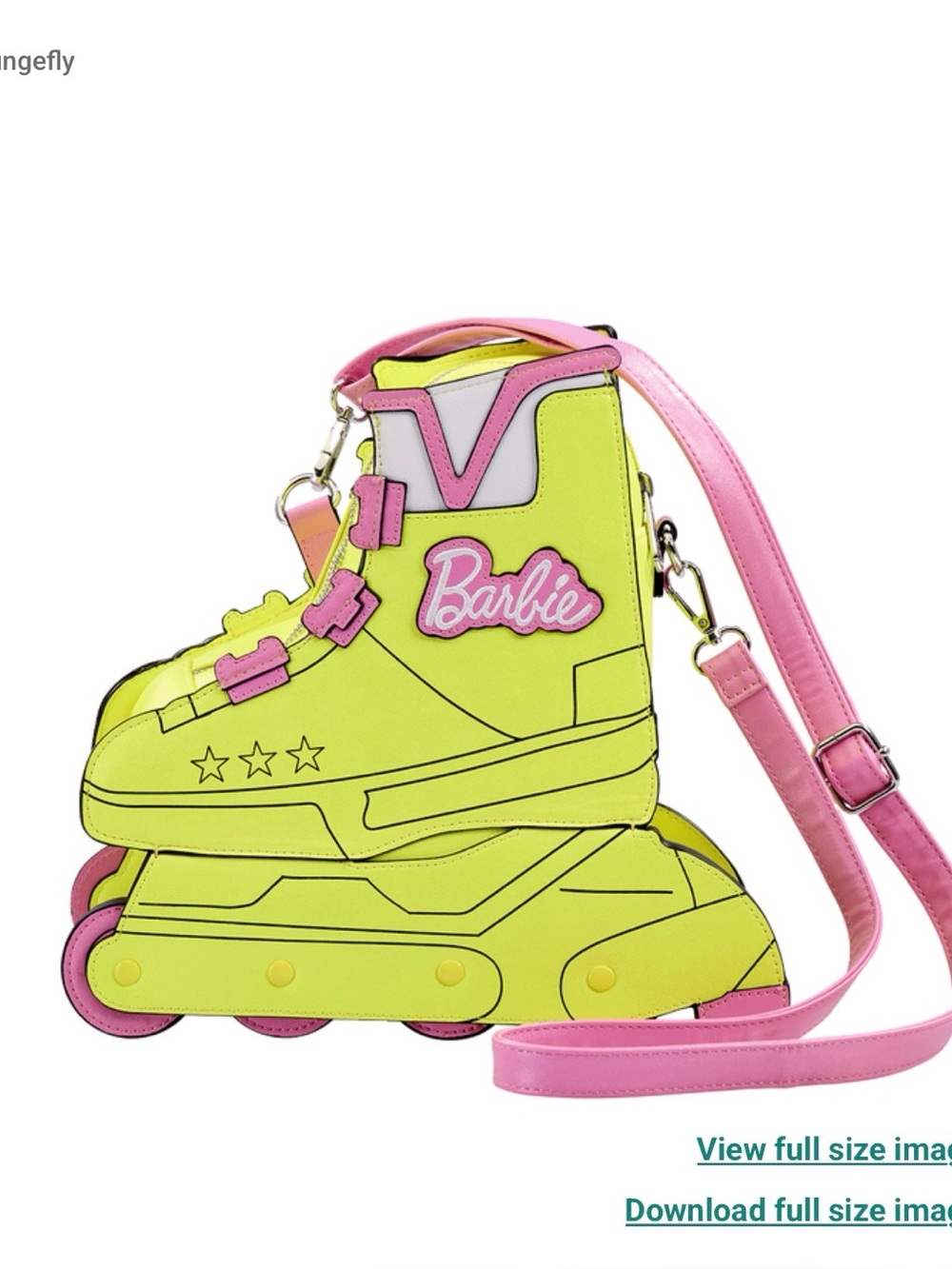 Loungefly Barbie Yellow and Pink Rollerblade bag